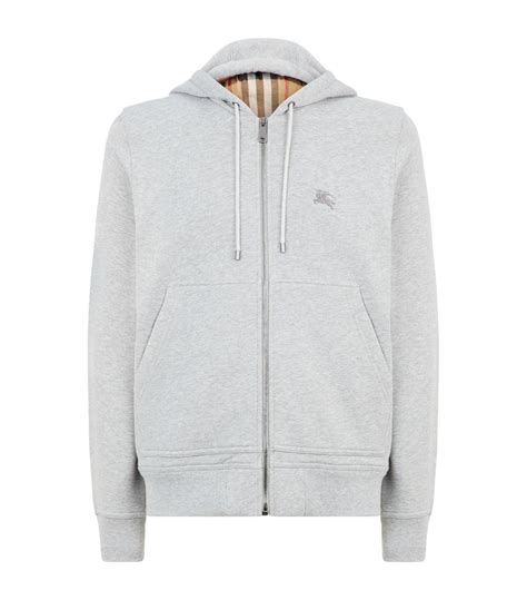 burberry print arm hoodie|grey Burberry zip up hoodie.